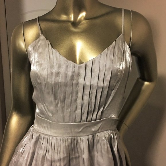 CANDIE'S Silver Sheen Spaghetti Strap Mini Cocktail Dress - Picture 3 of 10